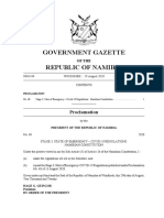 Government Gazette Republic of Namibia: Proclamation