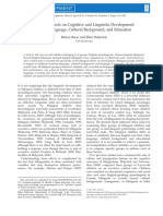 Bilingual Effects On Cognitive and Linguistic Development: Role of Language, Cultural Background, and Education