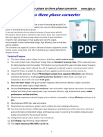 SANDI Datasheet of SDT-30KW Single Phase 220V To Three Phase 220V Converter PDF