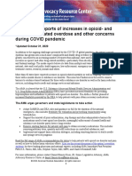 Issue Brief: Increases in Opioid Related Overdose