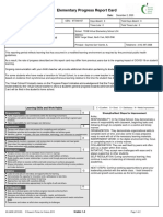 Elementary Progress Report Card: (Space For Board Information)