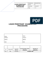 Liquid Penetrant Examination Procedure