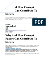 Why and How Concept Papers Can Contribute To Society: More - Horiz