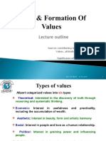 Types & Fomation of Values