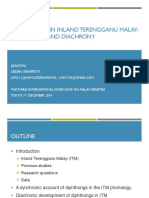 Diphthongs in Inland Terengganu Malay: Synchrony and Diachrony