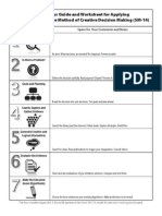 Your Guide and Worksheet For Applying The Complete Method of Creative Decision Making (SM-14)