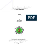 An Analysis On Student'S Errors in Writing Narrative Text at Second Grade of Sman 1 Senori ACADEMIC YEAR 2018/2019