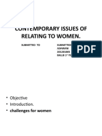 Contemporary Issues of Relating To Women