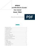 Mpman High-Tech Mini Electric Scooter User Manual Model: TR800