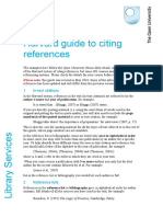 Harvard Guide To Citing References: 1 In-Text Citations