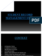 Student Record Managment Synopsis