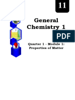 General Chemistry 1: Quarter 1 - Module 1: Properties of Matter