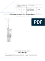 Melcs Competencies Number of Days Taught Number of Items Test Placement %