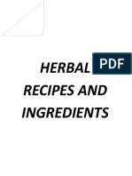 Herbal Ingredients and Recipes