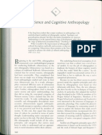 Ethnoscience and Cognitive Anthropology