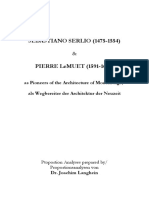 SEBASTIANO SERLIO (1475-1554) : As Pioneers of The Architecture of Modern Age/ Als Wegbereiter Der Architektur Der Neuzeit