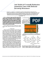 Equivalent Circuit Model of Crosstalk Reduction Parallel Transmission Lines With Defected Microstrip Structures