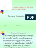 Numerical Simulation Methods in Civil Engineering: Structural Optimization