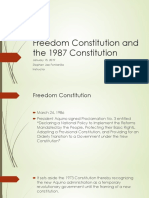 Freedom Constitution and The 1987 Constitution