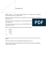 Chapter 10 - Prior Period Errors: Problem 10-1 (IAA)