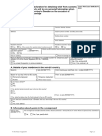 740.49 Declaration For Obtaining Relief From Customs Duty and Tax On Personal Belongings When Moving To Sweden On The Occasion of Marriage