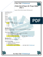 CS201 Midterm Solved McQs Papers by Waqar Sidhu