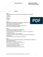 Physiology: Inside Listening and Speaking Intro Unit 1 Answer Key