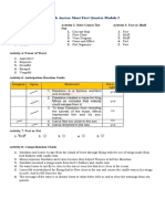 English Answer Sheet First Quarter Module 2