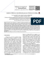 Analysis of Defects in Clean Fabrication Process of Friction Stir Welding