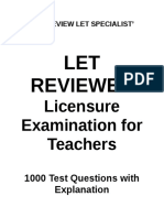 LET Reviewer: Licensure Examination For Teachers