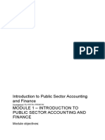 Introduction To Public Sector Accounting and Finance