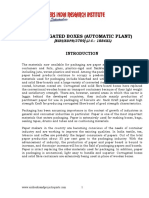 Project Report On Corrugated Boxes (Automatic Plant)