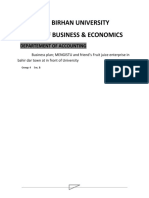 Debre Birhan University C0Llege of Business & Economics