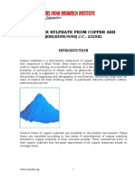 Project Report On Copper Sulphate From Copper Ash