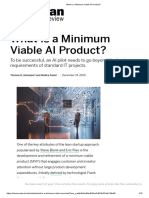 What Is A Minimum Viable AI Product