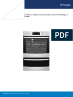 WVG665S Westinghouse Specifications Sheet