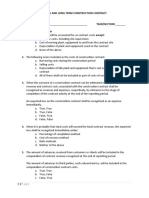 Long Term Construction Contract Quiz2020