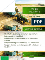 TAX 467 Topic 4 Capital Allowance - Agriculture