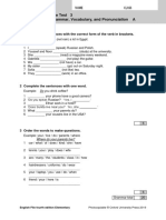 File Test 3 Grammar, Vocabulary, and Pronunciation A