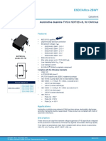 Automotive Dual-Line TVS in SOT323-3L For CAN Bus: Esdcanxx-2Bwy