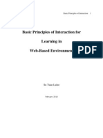 Basic Principles of Interaction For Learning in Web-Based Environment - Lulee 2010