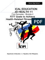 Physical Education and Health 11: FITT Goals To Achieve Health-Related Fitness (HRF)