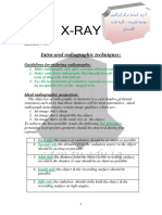 X-Ray: Oral Radiographic Techniques: - Intra