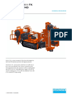 Sandvik Du311-Tk Underground Drill: Technical Specification