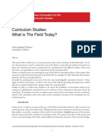 Curriculum Studies: What Is The Field Today?