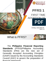 Pfrs 1: First Time Adoption of Pfrs