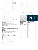 Determiners and Quantifiers English Grammar