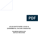 Aflds White Paper: Covid-19: Experimental Vaccine Candidates