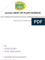 Department of Plant Science: Graduate Program