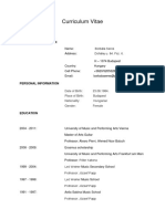 Curriculum Vitae: Contact Information